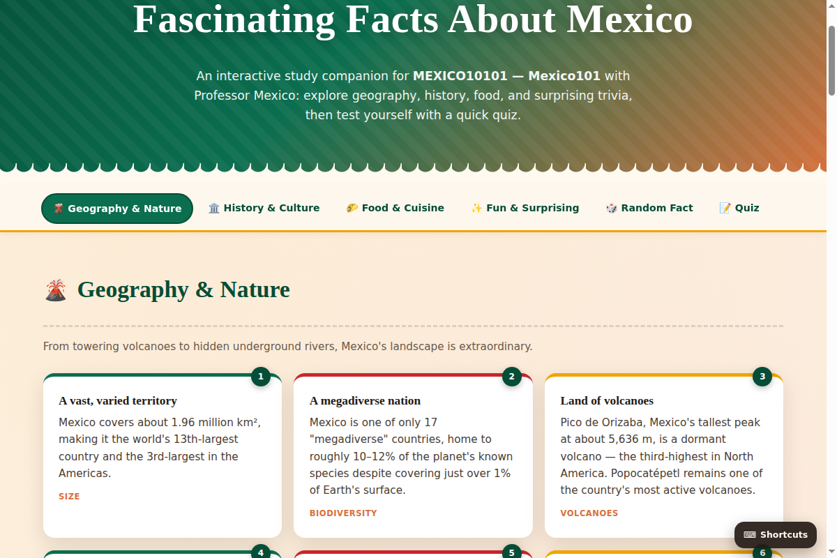 Preview of Fascinating Facts About Mexico