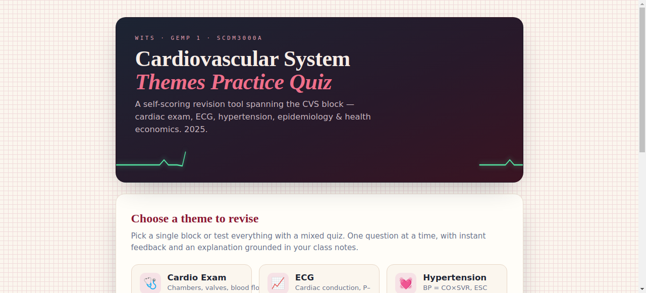 Preview of CVS Themes Practice Quiz — GEMP 1