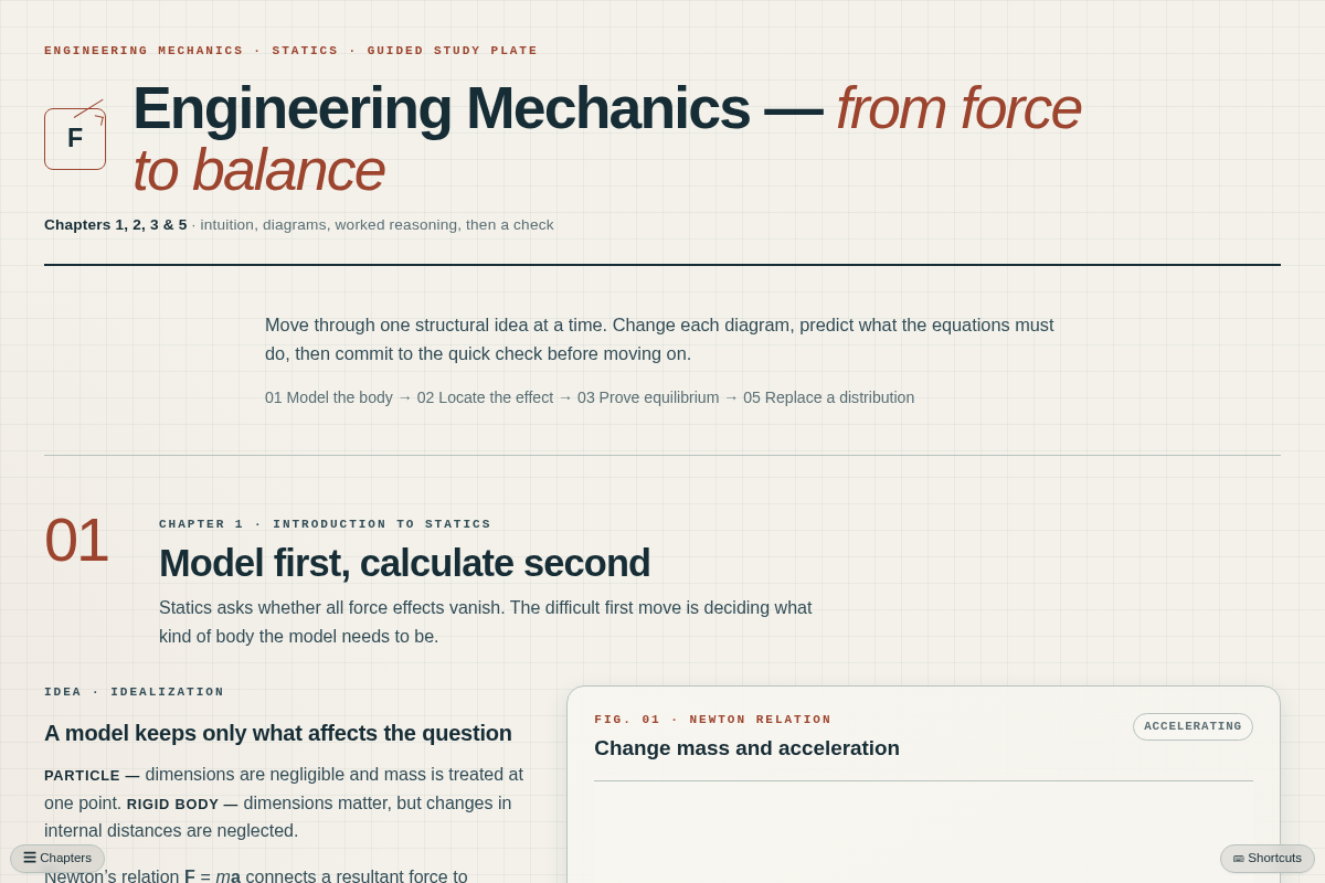 Preview of Engineering Mechanics: Guided Explainer for Chapters 1, 2, 3, and 5