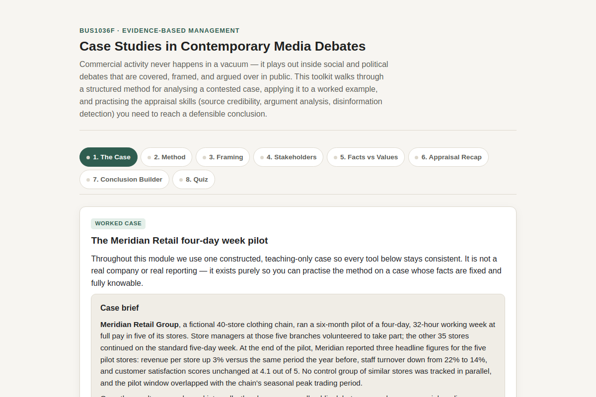 Preview of BUS1036F: Case Studies in Contemporary Media Debates — Case-Analysis Toolkit