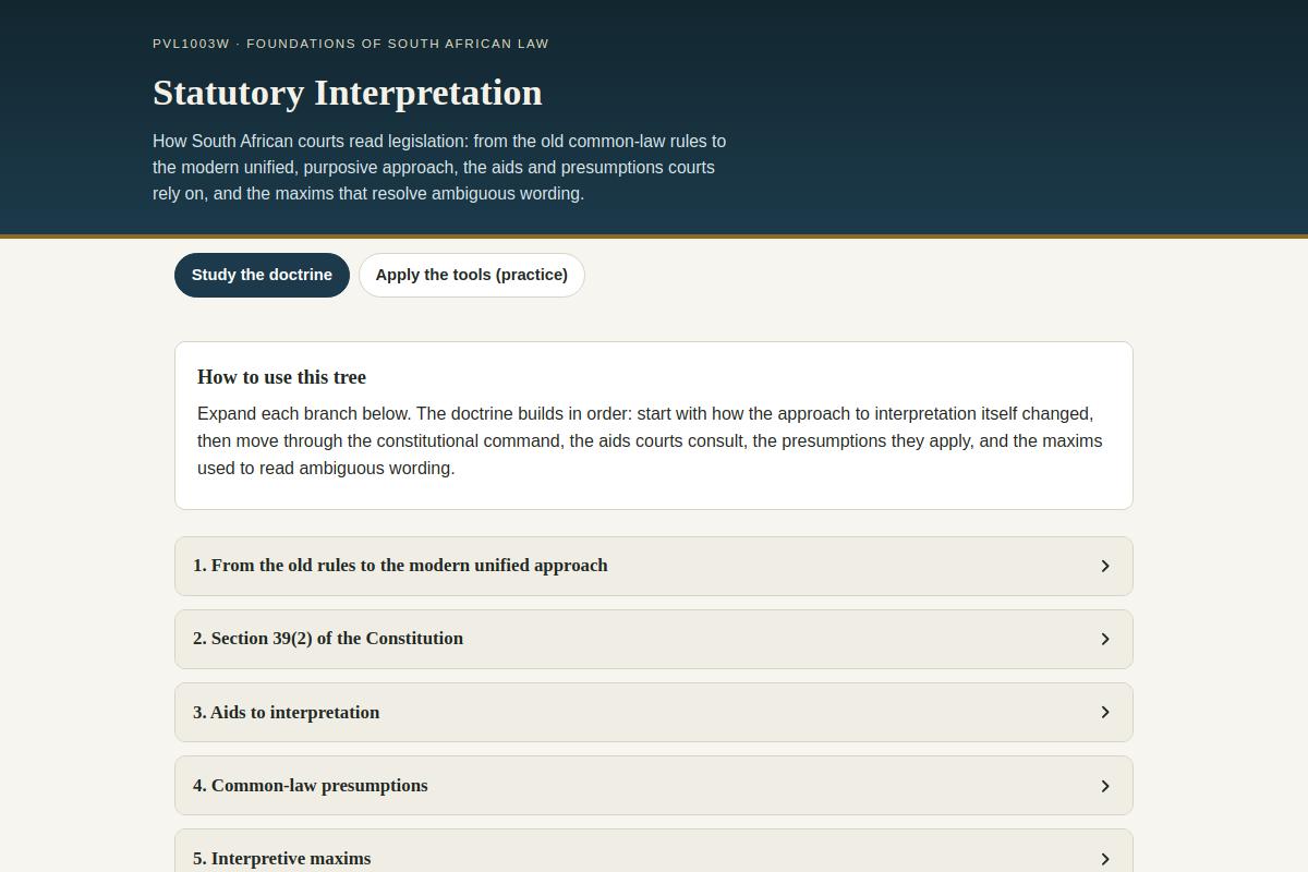 Preview of PVL1003W: Statutory Interpretation — Rules, Aids, Presumptions & Maxims
