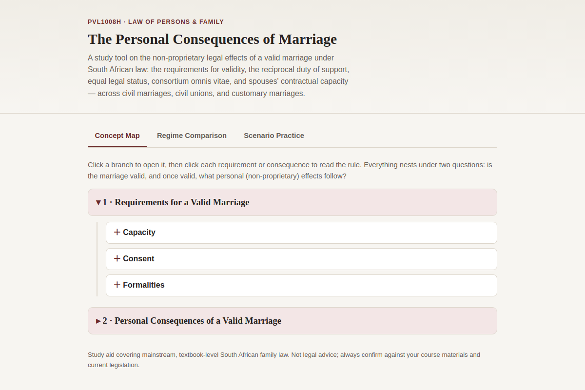 Preview of PVL1008H: The Personal Consequences of Marriage — Rights, Duties & Status