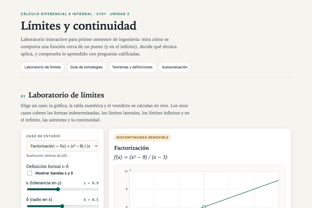 Preview of C101: Límites y Continuidad — Laboratorio y Práctica IPN