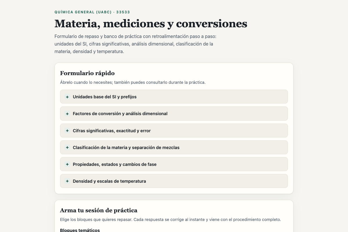 Preview of 33533 Química General: Materia, Mediciones y Conversiones